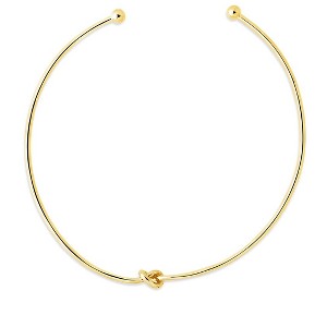 SHINE by Sterling Forever Gold Tone Love Knot Choker Necklace - 1 of 4