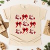 Simply Sage Market Women's Coquette Santa And Bow Chart Short Sleeve Garment Dyed Tee - 2 of 4
