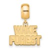 Black Bow Jewelry 14k Yellow Gold Plated Sterling Silver Wake Forest Demon Deacons NCAA Bead Charm - 2 of 4