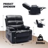 RONSHIN PU Leather Extra Wide Manual Recliner for Adults with Massage and Heat, Large Lazy Chair with 1.5X Sponge Comfort Arm and Back - 2 of 4