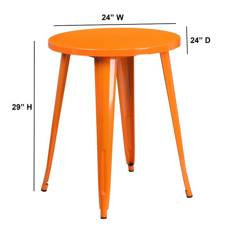 Flash Furniture Commercial Grade 24" Round Metal Indoor-Outdoor Table, 2 of 3