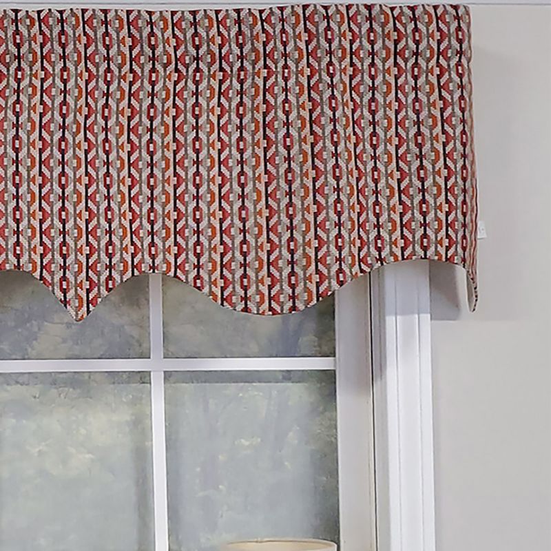 RLF Home Modern Design Classic Anorak Regal Style Window Valance  50" x 17" Multicolor, 3 of 5