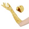 INSPIRE CHIC Women's Satin Opera Length Gloves with Pleats - 3 of 4