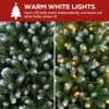 Vivatrees 6/7.5 Ft Prelit Artificial Christmas Tree, with Warm White Lights, Partially Flocked, Metal Stand, Hinged Branches, Xmas Tree for Decor - 4 of 4