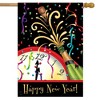 Briarwood Lane Winter New Yearu2019s House Flag 40x28 For Outdoor Happy New Year Clock House Flag Flag For New Yearu2019s House Flag - 2 of 4