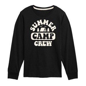 Boys' - Instant Message - Summer Camp Crew Long Sleeve Graphic T-Shirt - 1 of 4