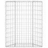 vidaXL Trapezium Gabion Raised Bed Galvanized Steel 31.5"x7.9"x39.4" - 3 of 4