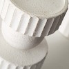Sullivans 12" & 9" Pillar Candleholder Set of 2, White - 2 of 4