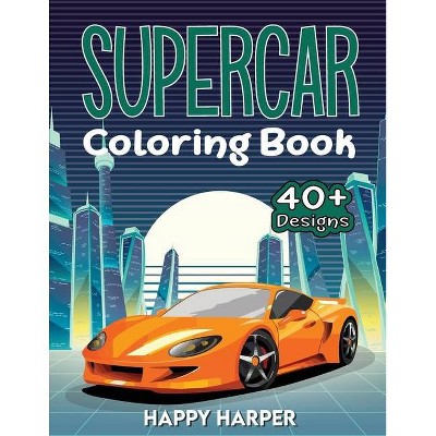 Supercar Coloring - Large Print by  Harper Hall (Paperback)