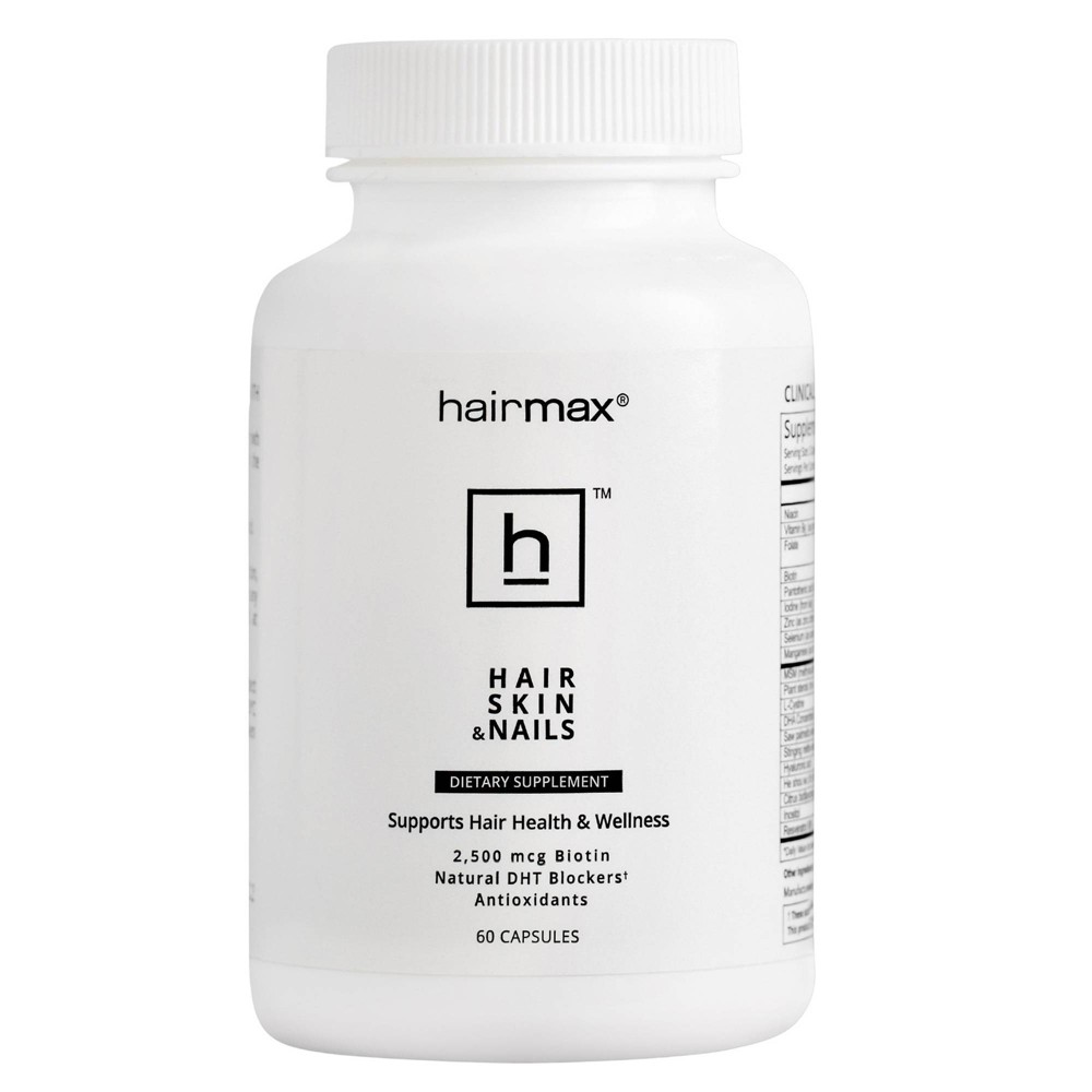 Photos - Vitamins & Minerals Hairmax Hair Skin & Nails Supplements - 60ct