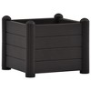 vidaXL Garden Raised Bed PP Anthracite 16.9"x16.9"x13.8" - 2 of 4