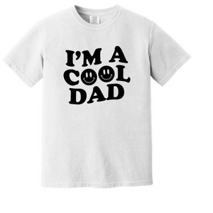 Simply Sage Market Men's Best Cool Dad Smiley Face Short Sleeve Garment Dyed Tee - 1 of 2