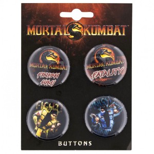 Adult Mortal Kombat 4-Pack Button Set - 1 of 1