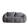 TIRAMISUBEST 75 inch Giant Bean Bag Couch Ultra Soft Rabbit Fabric 650 lb Capacity 2 Accent Pillows No Tool Setup Living Room Bedroom - 2 of 4