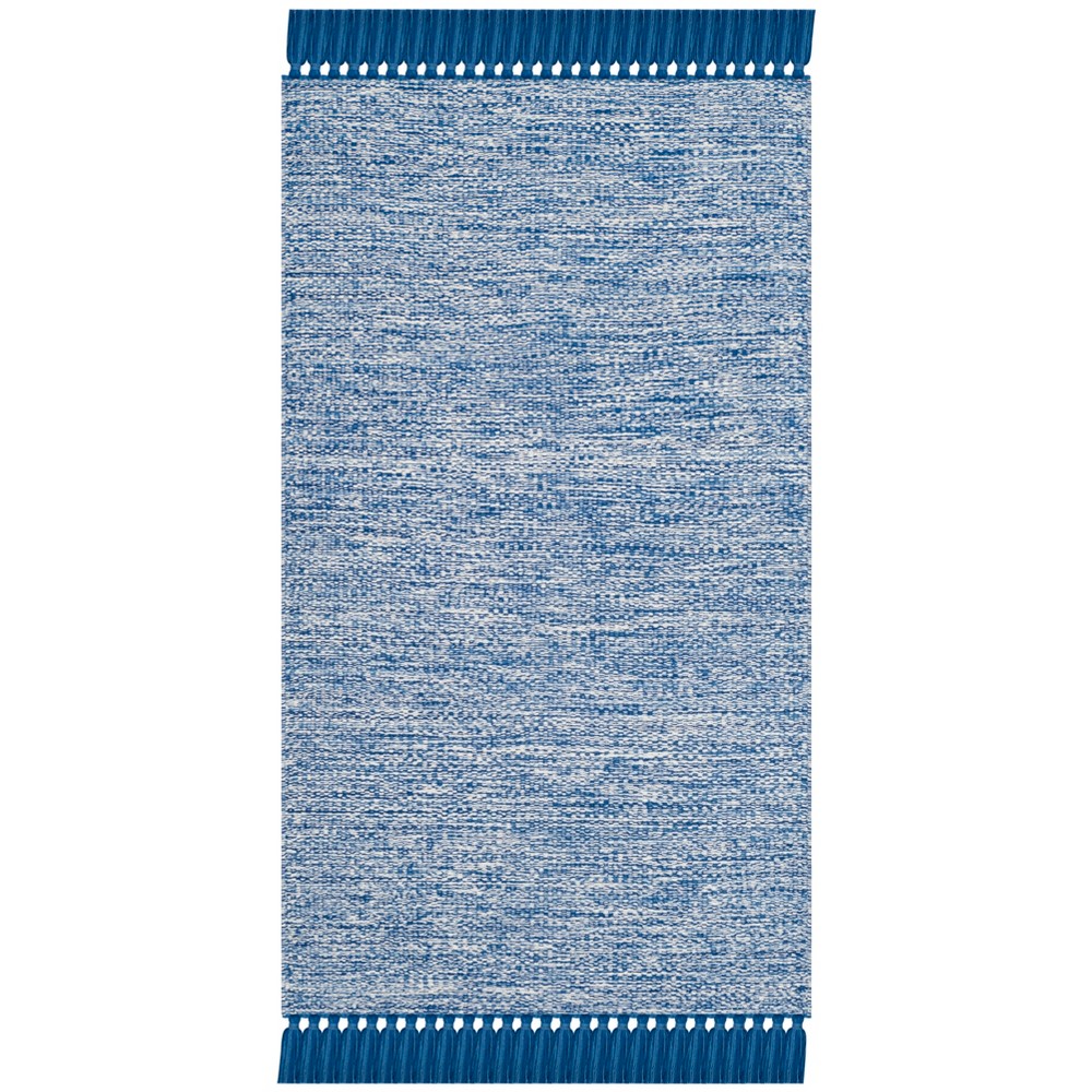 2'3inx7' Woven Spacedye Design Runner Rug Blue - Safavieh