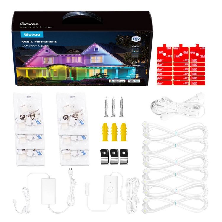 Govee 100' RGBIC Permanent Outdoor Lights, 3 of 10