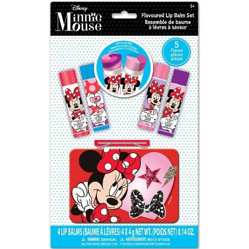 Disney Jr Minnie Mouse Flavoured Lip Balm Set With Tin 4pk Target