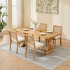NicBex Set of 2 French Country Dining Chairs, Carved Solid Wood Frame, Square Upholstered Back Kitchen Side Chairs for Living/Dining Room - 4 of 4
