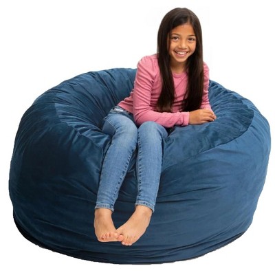 Ultimate Sack 4ft Bean Bag Chair, Oversized Comfortable Indoor Floor Lounger, Giant Foam-Filled Furniture for Relaxing, Cloud Suede