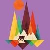 Girl's Design By Humans Mountain Bear By radiomode T-Shirt - 2 of 3