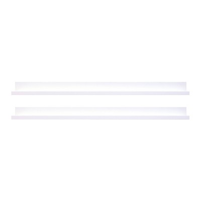 36" Set of 2 Picture Ledge Shelves White - InPlace
