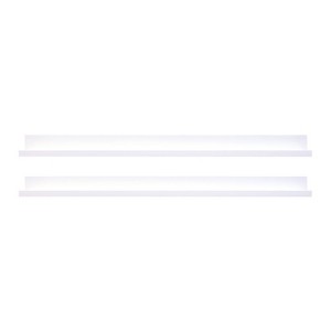 36" Set of 2 Picture Ledge Shelves White - InPlace - 1 of 4