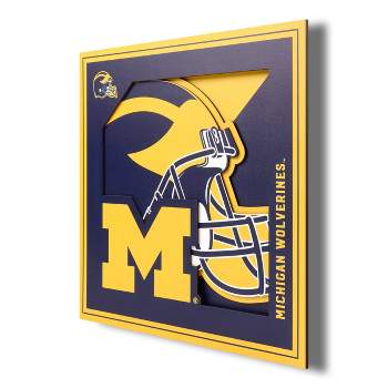 NCAA Michigan Wolverines 3D Logo Series Wall Art - 12"x12"