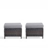 Gymojoy Outdoor Patio Footstool Ottomans with Cushion - 3 of 4