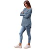 Clearlove Tunic Tops for Women Loose Fit Dressy Long Sleeve Crewneck Curved Hem Pullover Sweaters Fall Clothing - 4 of 4