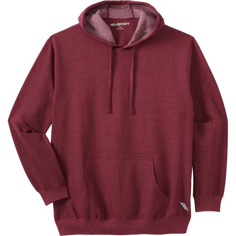 Ks Sport Men's Big & Tall Wicking Fleece Hoodie - Tall - 4xl, Red