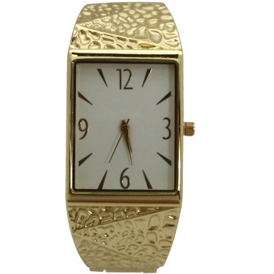 OLIVIA PRATT TEXTURED METALLIC BANGLE WATCH