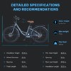 26" Electric Bike 350W Electric City Cruiser Bicycle 36V Removable Battery, 7-Speed Electric Bike for Adults - 3 of 4