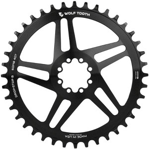 Wolf Tooth Direct Mount Chainring - 42t, SRAM Direct Mount, Drop-Stop B, For SRAM 8-Bolt Cranksets, 6mm Offset, Black - 1 of 3