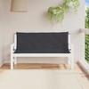 vidaXL Indoor/Outdoor Bench Cushions 2 pcs, Non-slip, Water-Repellent, Black 59.1"x19.7"x2.8" - 3 of 4