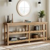 Hommoo 70.8" Farmhouse 3-Tier Console Table - Sofa Table Entryway Table, Rustic Entry Console for Living Room Hallway - 4 of 4