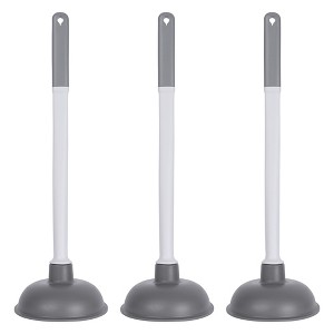 REGALWOVEN Modern Bathroom Cleaning Accessories Household Essentials Toilet Bowl Plunger with Holder - 1 of 4