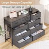 Jojoka Fabric Dresser with 10 Drawers, TV Stand Entertainment Center Fabric Storage Dressers Drawers, Steel Frame, Wood Top - 3 of 4