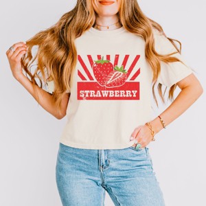 Simply Sage Market Strawberry Rays Boxy Crop Top - 1 of 4
