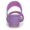Allegra K Women's Back to College Faux Suede Dual Straps Block Heel Slide Sandals - 3 of 4