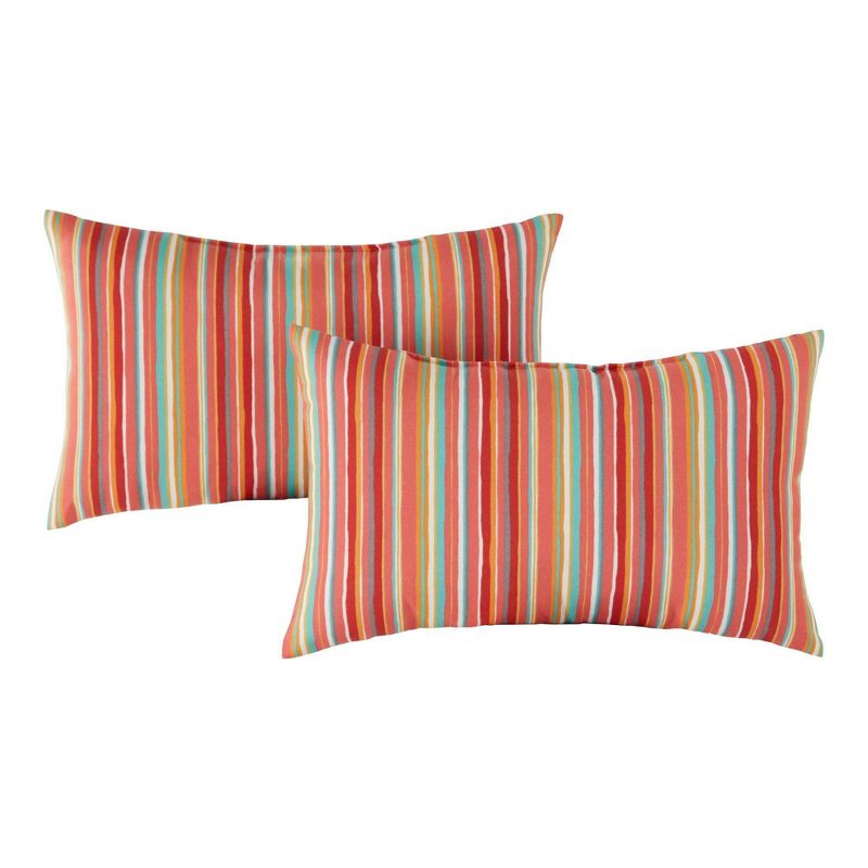 Kensington Garden 2pc 19"x12" Rectangular Outdoor Lumbar Pillows, 1 of 5
