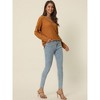 Seta T Women's V Neck Waffle Knit Long Sleeve Casual Tunic Blouses - 3 of 4