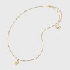 14K Gold Dipped Enamel "O" Initial Pendant Necklace - A New Day™ Gold/White - 2 of 4