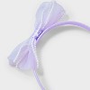 Girls' Chiffon Bow and Pearls Headband - Cat & Jack™ Lavender: Fashion Accessory, Recycled Polyester - 3 of 3