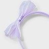 Girls' Chiffon Bow and Pearls Headband - Cat & Jack™ Lavender - image 3 of 3