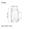 Unique Bargains Reusable Mason Jar Shot Glasses with Handle - 2 of 4