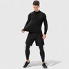 Anna-Kaci Active Men's Long Sleeve Quarter Zip Top with Athletic Fit and Raglan Sleeves for Training or Casual Wear - 4 of 4
