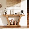 Console table,double layered farmhouse narrow table,extra long, entrance table for corridors,lobbies and living rooms - 4 of 4