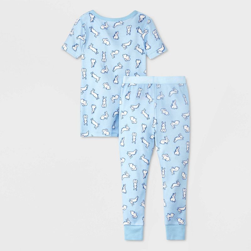 Toddler 2pc Easter Bunny Printed Pajama Set - Cat &#38; Jack&#8482; Blue, 3 of 5