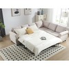104" L-Shaped Pull Out Sleeper Sofa Bed, 2 in 1 Sectional Couch with Rivet Trim, 6-Seater Convertible Sofa for Living Room, Easy Assembly - 3 of 4