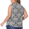 Agnes Orinda Women's Plus Size Sleeveless Boho Print V Neck Tank Tops - 3 of 4
